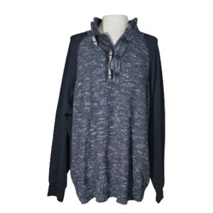 Outpost Makers Knit Pullover Gray Size XXL Big & Tall Marled